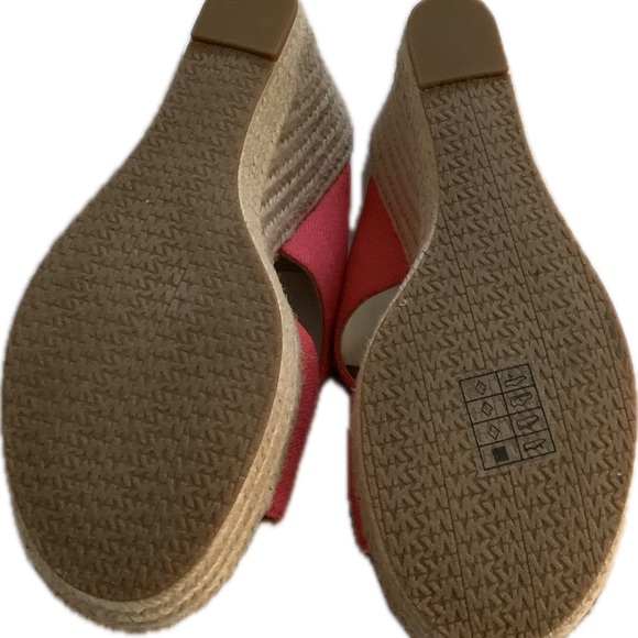 Brand New Michael Michael Kors Bradley Linen Blend Canvas Wedge Sandals Size 8.5 - Picture 6 of 6